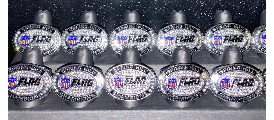 Championship rings for the Super-bowl winners